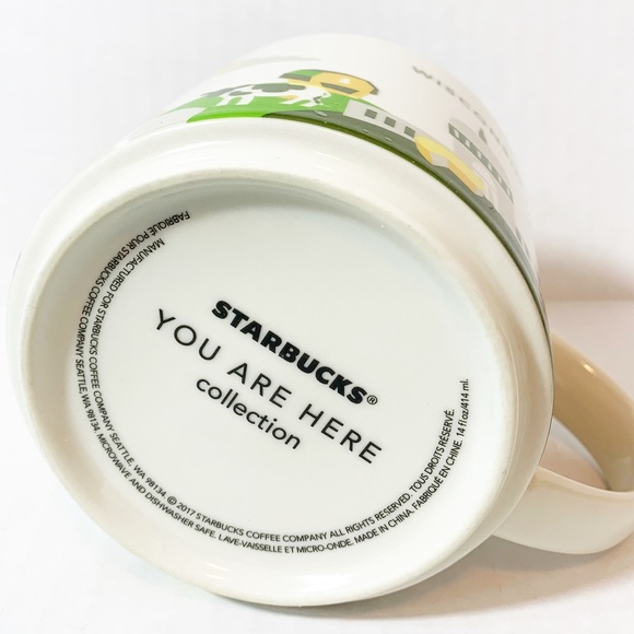 Starbucks Wisconsin Mug You Are Here 14 oz Coffee Tea Cup 2017 YAH Collectible - Picture 6 of 9